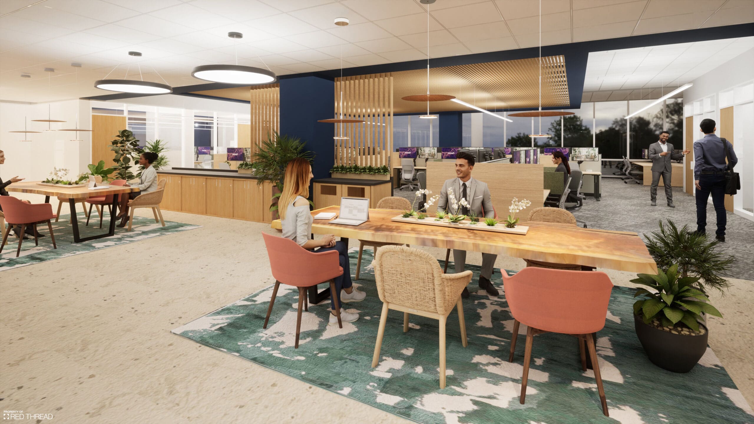 workplace design rendering example