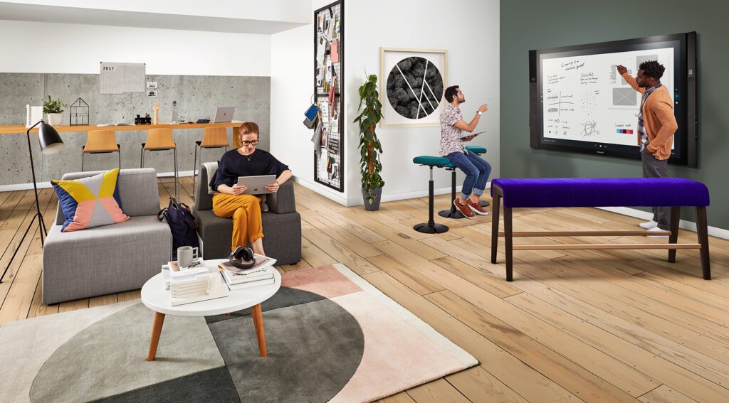 people working in a creative workplace culture