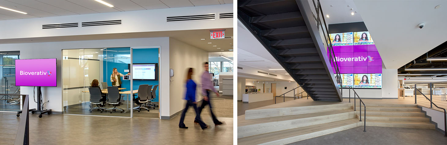Bioverativ video wall company culture
