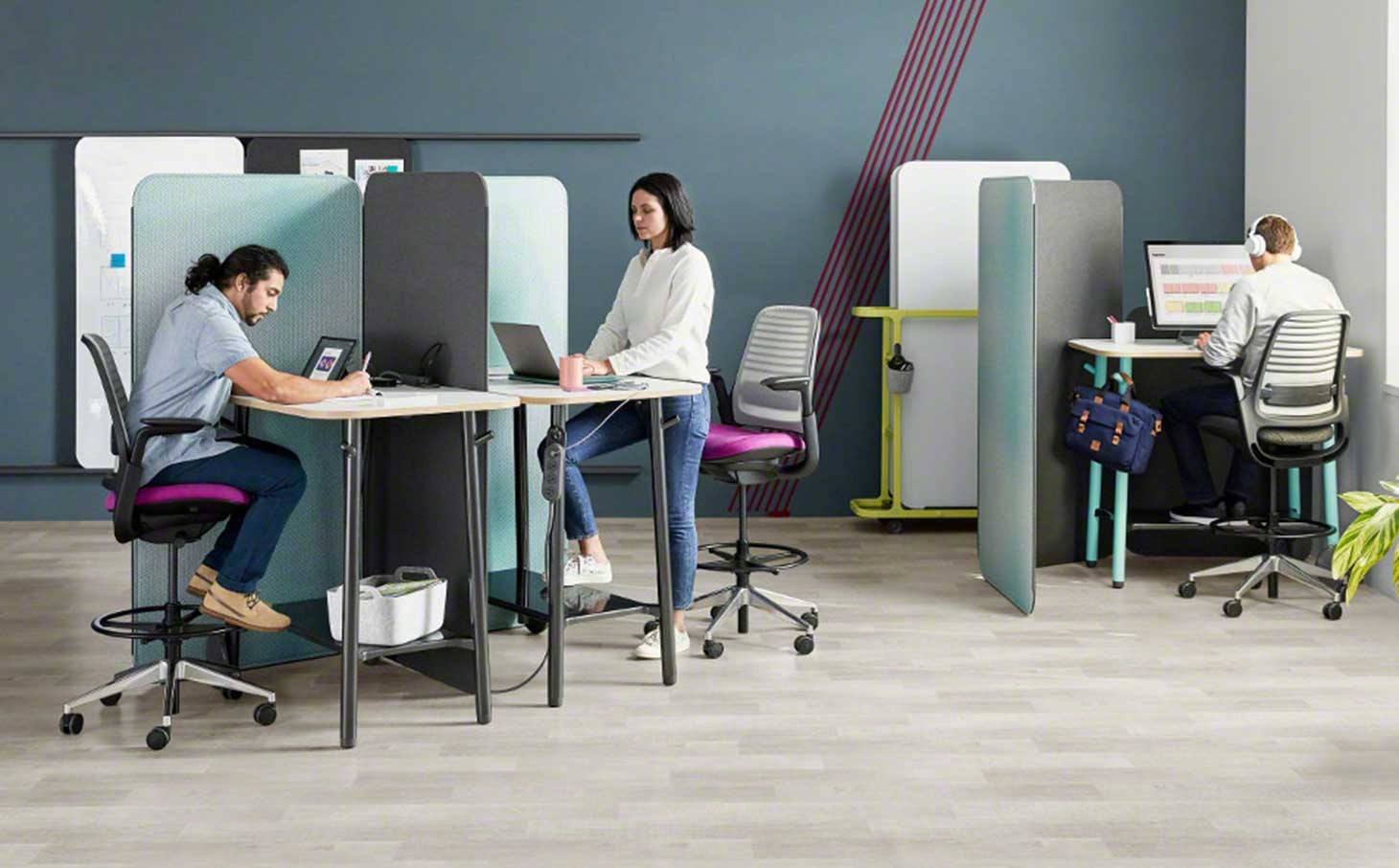Focused work using Steelcase Flex Collection