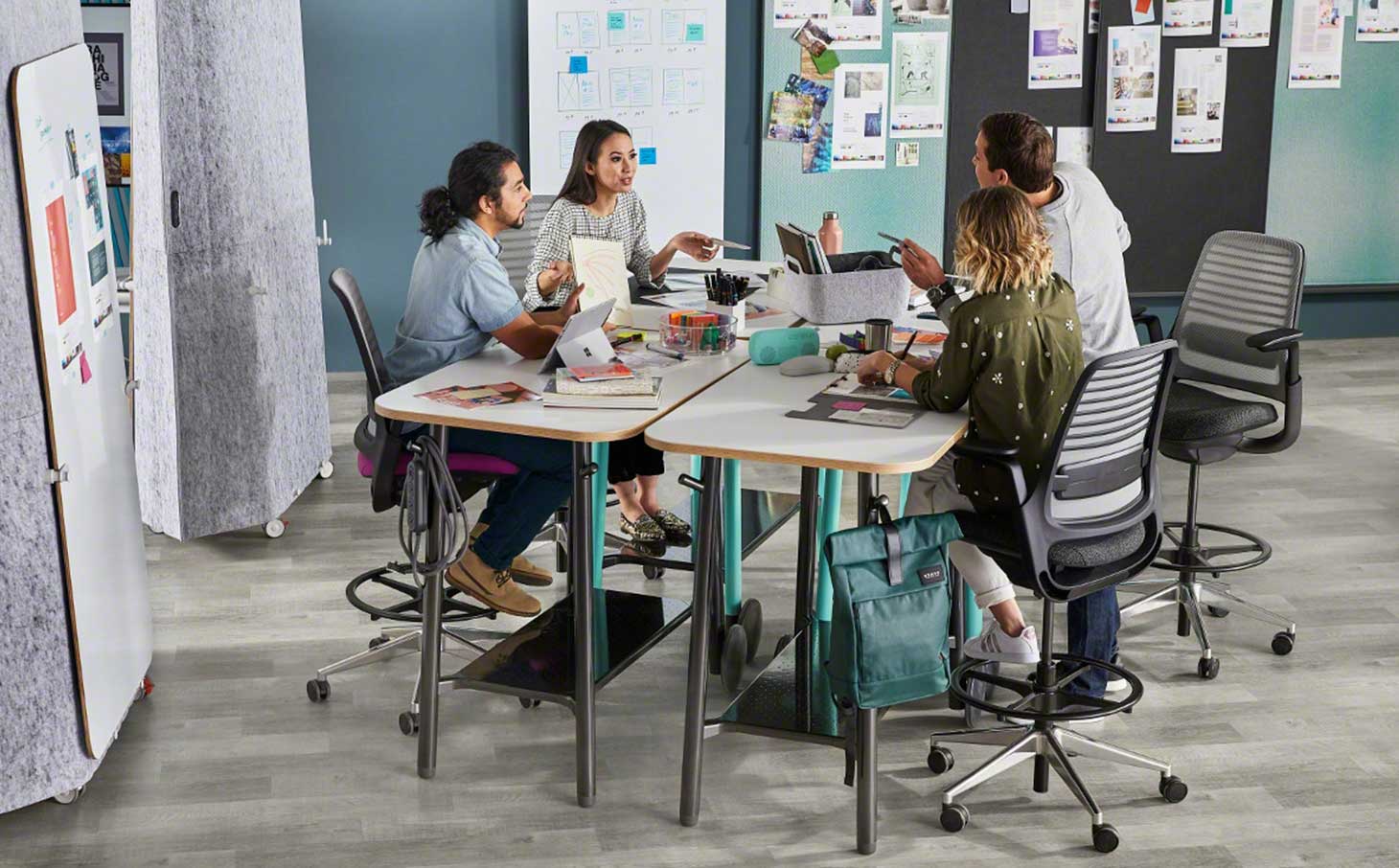 Small group collaboration using Steelcase Flex Collection