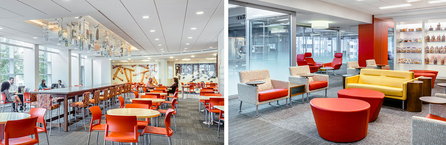 Pepperidge Farm work cafe and lounge area