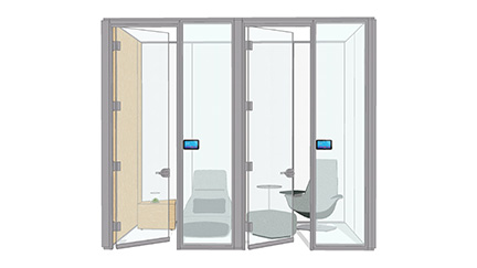 Demountable walls for privacy