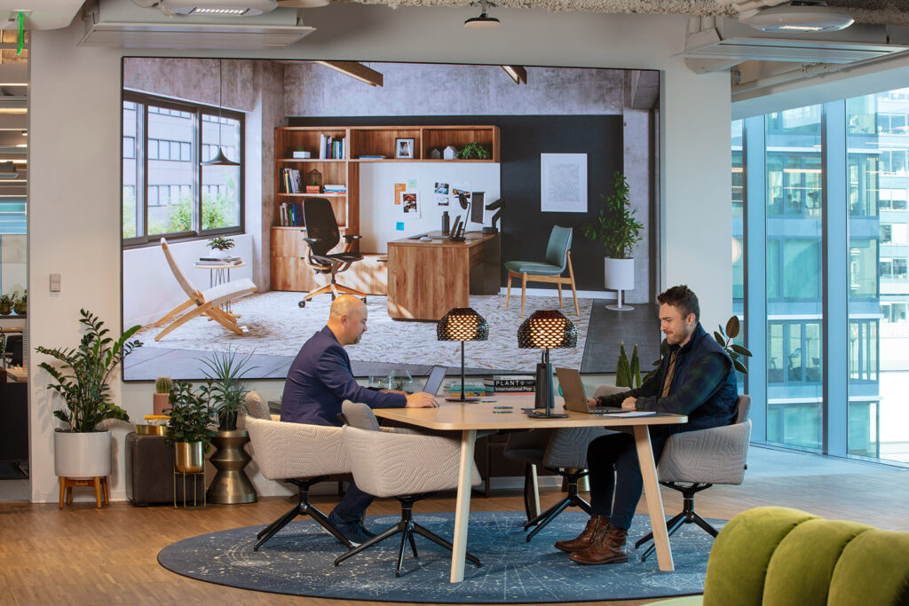 video wall in Boston Worklife