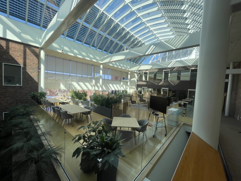 Community space with touchdown areas