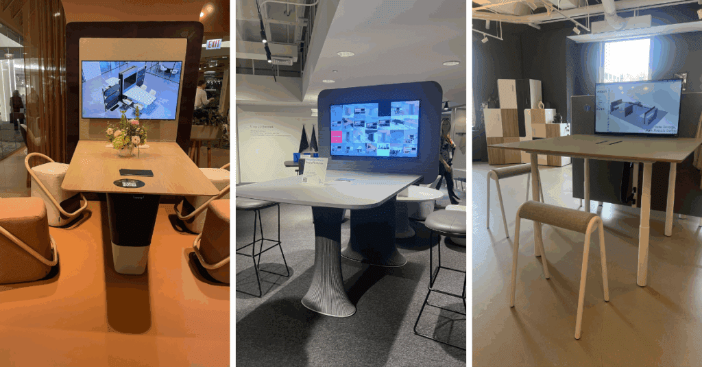 meeting tables with shrouded bases