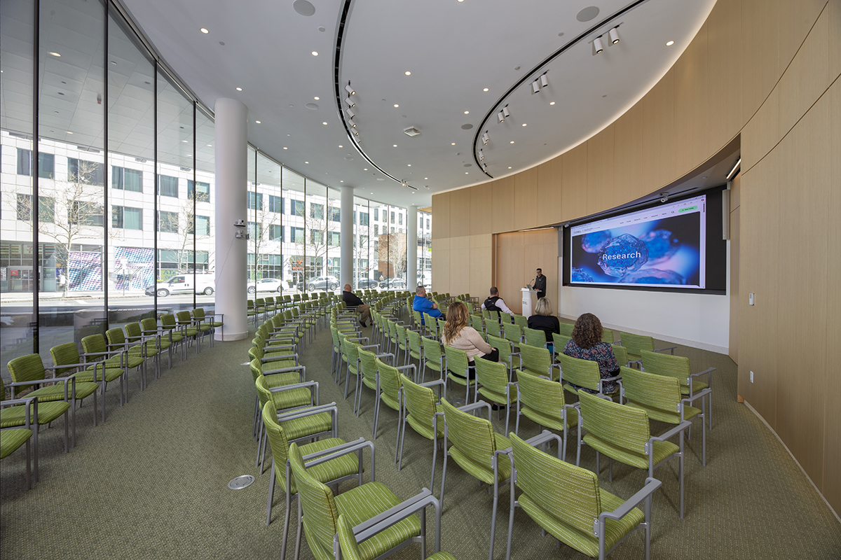 training room with integrated technology