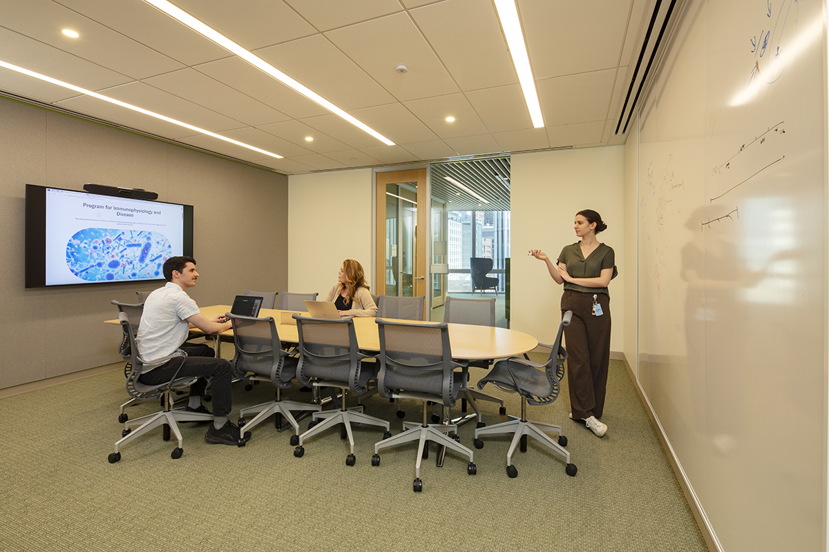 meeting room with integrated technology