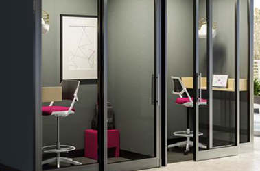 private space movable walls phone booth