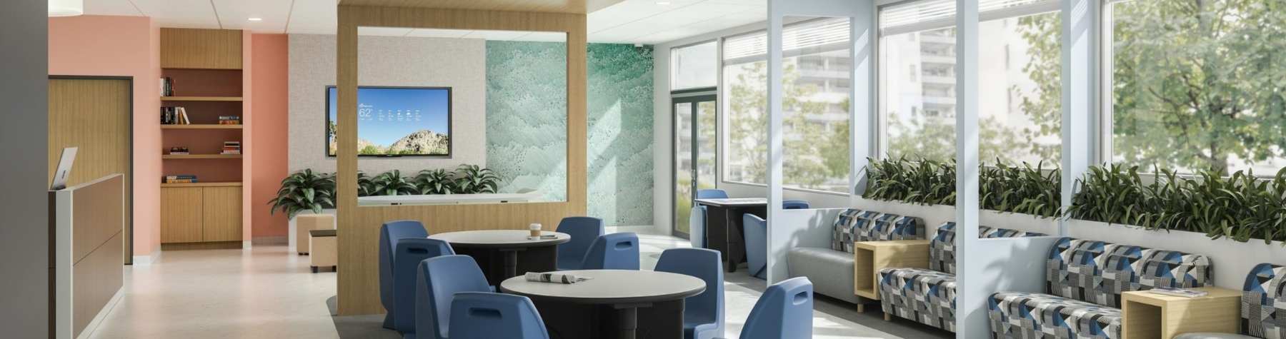 Healthcare environment with range of seating options